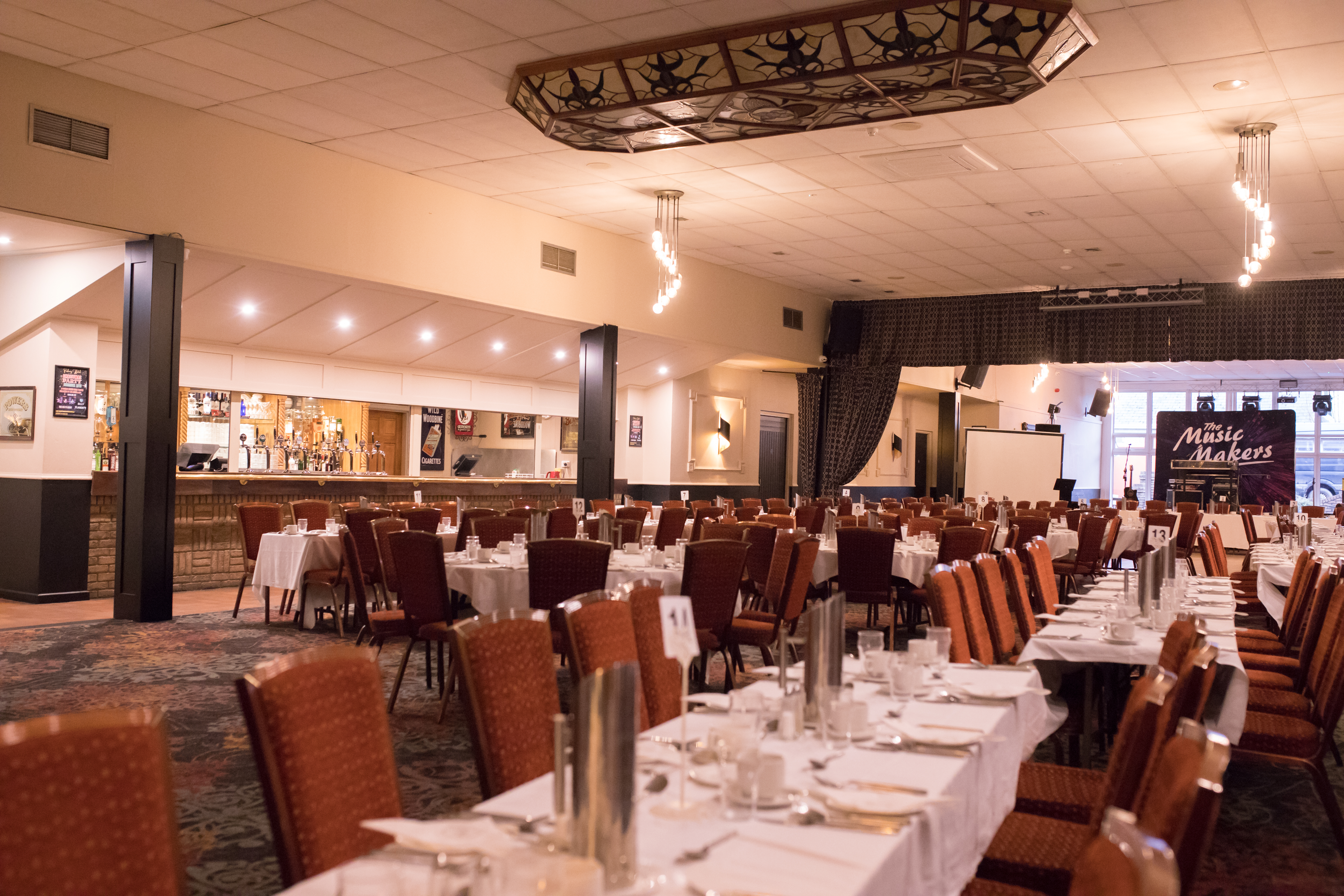 Function room stage setup